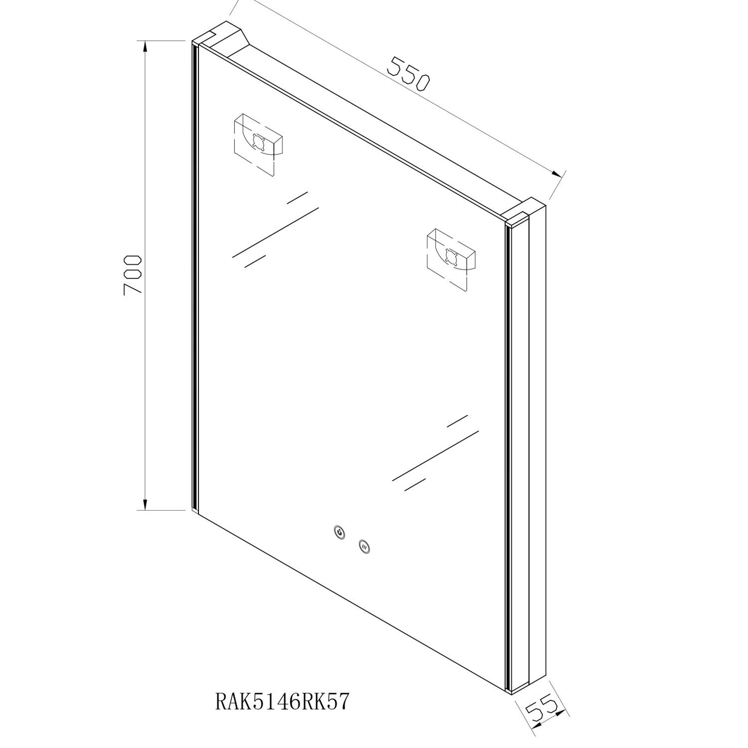 RAK Resort LED Mirror with Demister Pad and Shaver Socket - Better ...