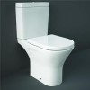 RAK Resort Short Projection Rimless Close Coupled Toilet with Soft Close Seat