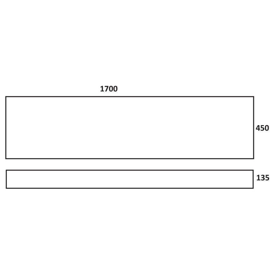 RAK 1700mm White Gloss Front Bath Panel 