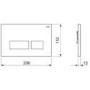 RAK Push Button Rectangular Flush Plate