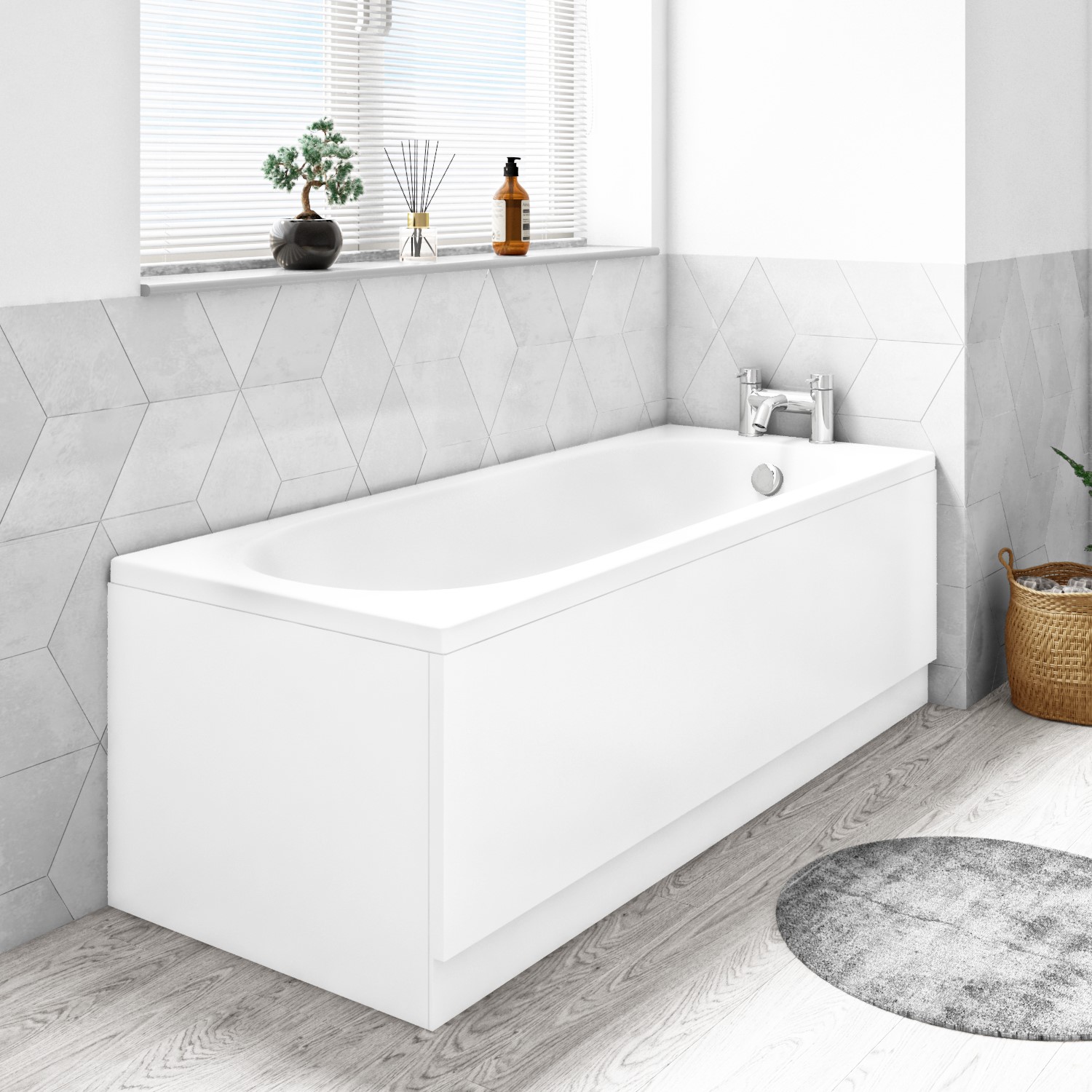 Alton White Round Single Ended Bath - 1700 X 700Mm