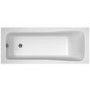 Rutland Single Ended Straight Bath with Juno Shower Bath Screen - 1700 x 750mm