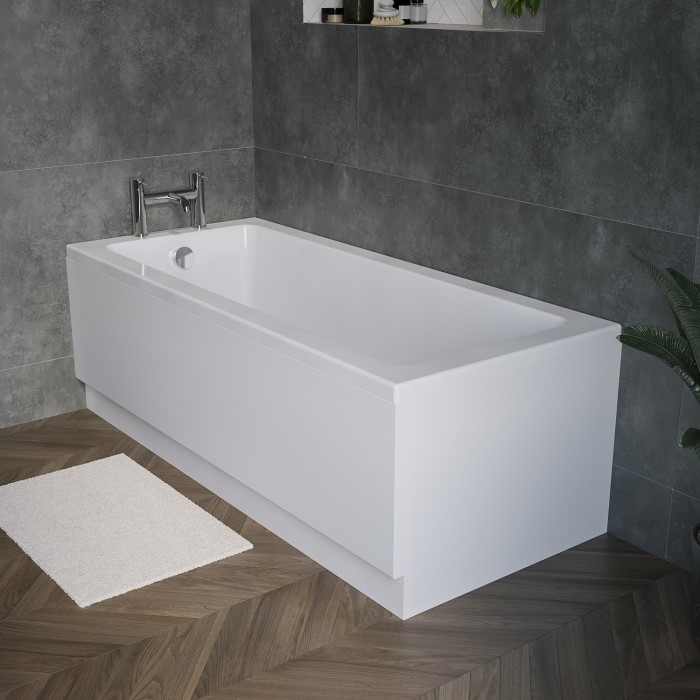 1800 x 800 Single Ended Square Bath - Rutland Range - Better Bathrooms