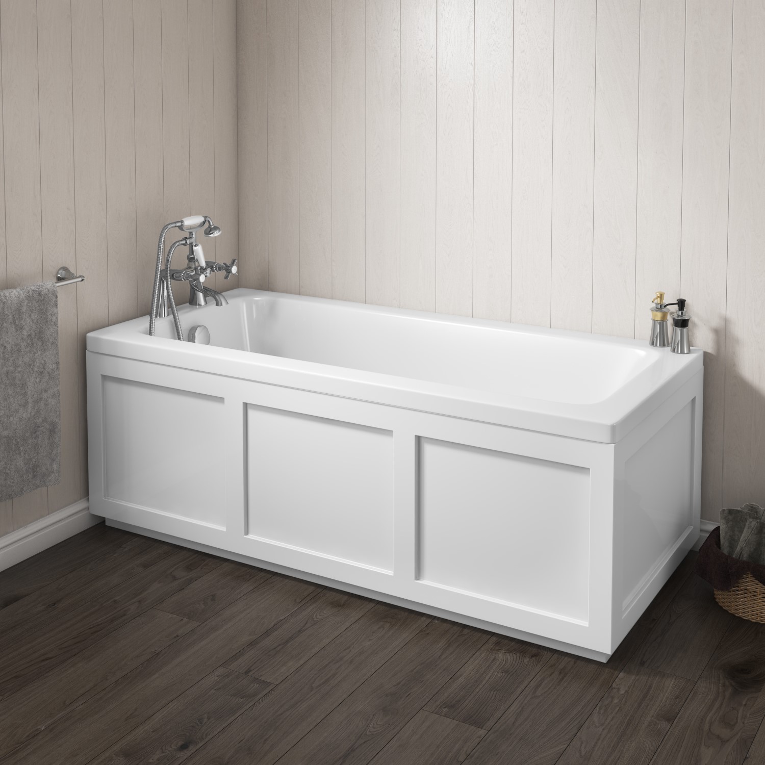 Rutland Square Single Ended Bath - 1800 x 800mm - Better Bathrooms