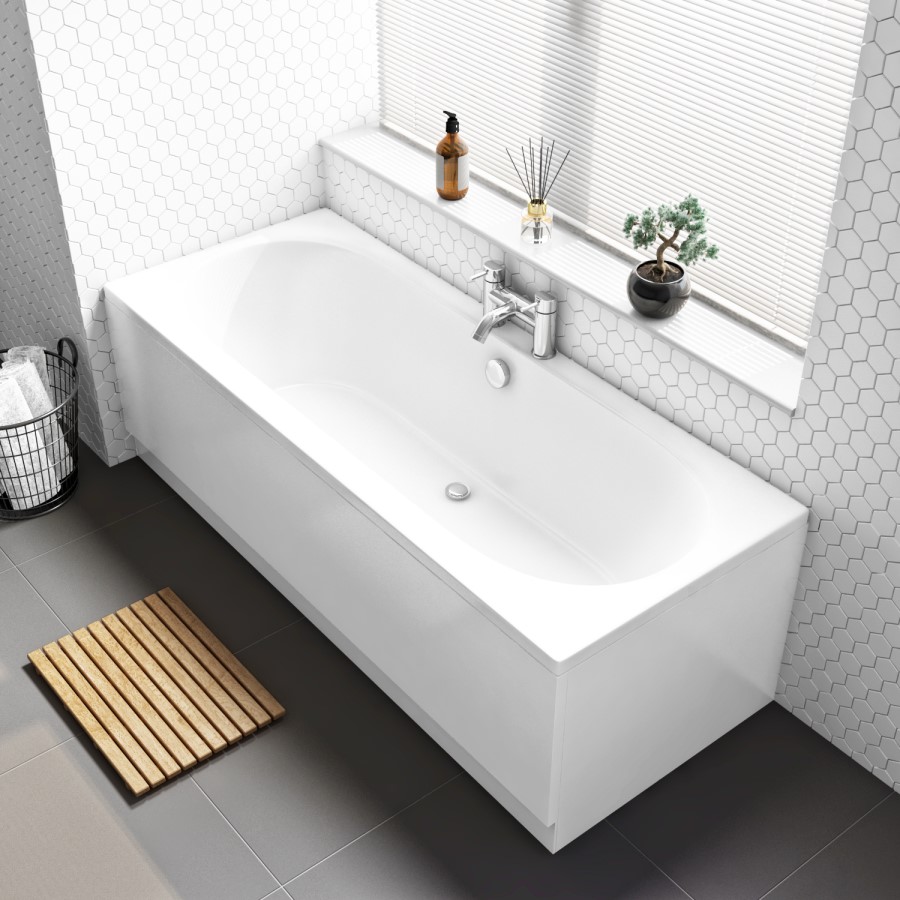 GRADE A2 - Burford Round Double Ended Bath - 1800 x 800mm