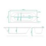 1700 x 750 Burford Double Ended Round Bath with Front Panel and Como Bath Filler