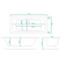 1700 x 700 Chiltern Double Ended Square Bath with Front Panel and Aqua Bath Filler