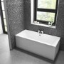 1700 x 750 Chiltern Double Ended Square Bath with Front Panel and Aqua Bath Filler