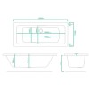 Chiltern Square Double Ended Bath - 1800 x 800mm