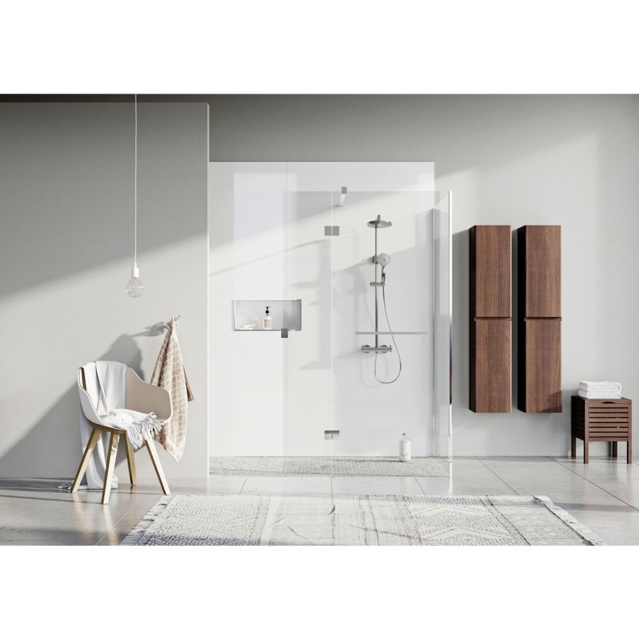 White Gloss PVC Shower Wall Panel - 2400 x 1000mm