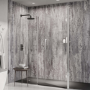 Silver Metro Metallic PVC Shower Wall Panel - 2400 x 1000mm