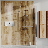 GRADE A1 - Rustic Oak PVC Shower Wall Panel - 2400 x 1200mm