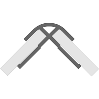 External Corner Profile PVC - Chrome Metallic