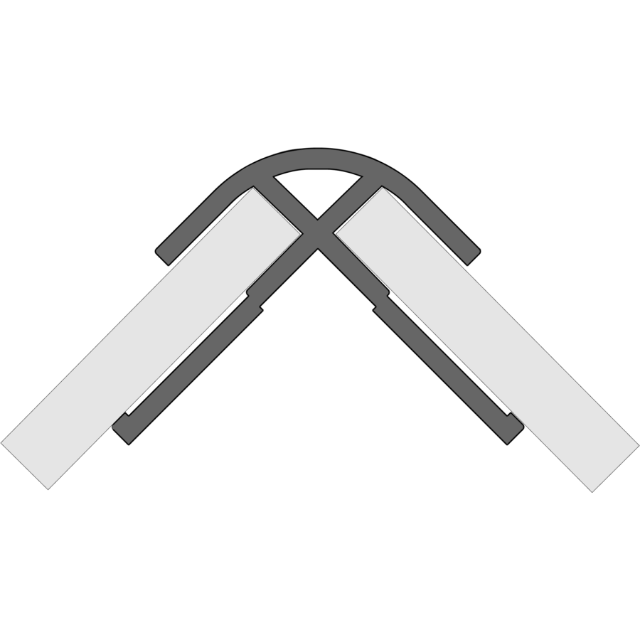 GRADE A1 - External Corner Profile - Satin Aluminium