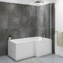 L Shaped Shower Bath Right Hand 1500 x 850mm - Lomax