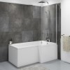 GRADE A2 - Lomax Right Hand L Shape Shower Bath - 1700 x 850mm