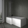1500mm L Shaped Acrylic Bath Front Panel - Lomax