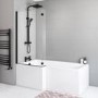 GRADE A2 - 1500mm L Shaped Acrylic Bath Front Panel - Lomax