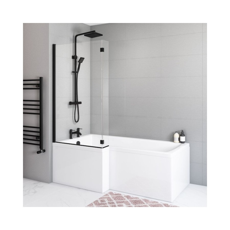 GRADE A2 - 1500mm L Shaped Acrylic Bath Front Panel - Lomax