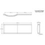P Shaped  1675 x 515 Front Panel