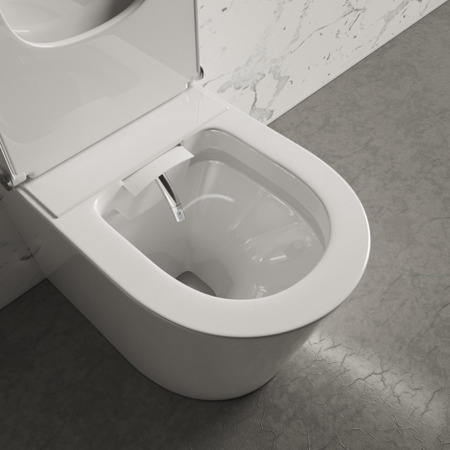 ONLY OPENED - Back to Wall Smart Bidet Japanese Toilet - Purificare