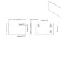 Rectangular Bathroom Mirror 400 x 600mm - Helios