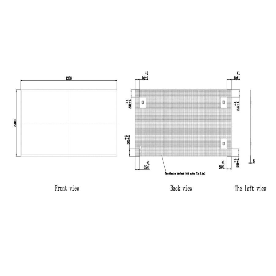 GRADE A2 - Rectangular Bevelled Bathroom Mirror 1200mm x 500mm - Helios