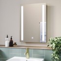 BeBa_24916A Rectangular Heated Bathroom Mirror with Lights 500 x 700mm - Capella