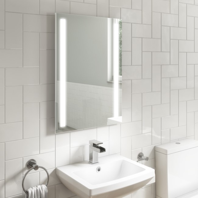 GRADE A1 - 500 x 700mm Illuminated Bathroom Mirror with Demister & Touch Sensor - Capella