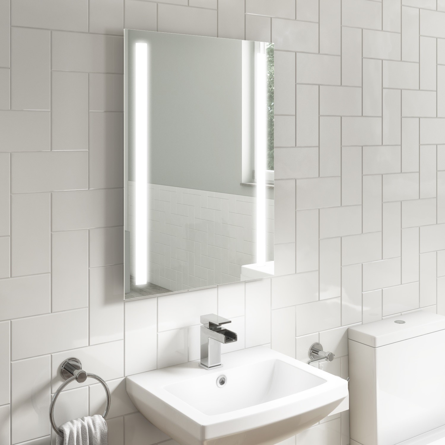 Capella Illuminated Led Bathroom Mirror With Demister 500 X 700mm Better Bathrooms Capella Illuminated Led Bathroom Mirror With Demister 500 X 700mm Better Bathrooms