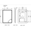 Rectangular LED Bathroom Mirror with Demister 500 x 700mm - Ariel
