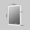 Rectangular LED Bathroom Mirror with Demister 500 x 700mm - Ariel