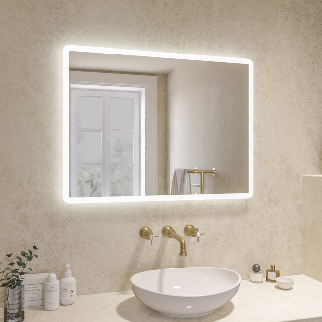 Rectangular LED Heated Bathroom Mirror 600 x 800mm - Ariel