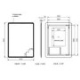 Rectangular Heated Bathroom Mirror with Lights 600 x 800mm - Ariel
