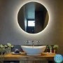 ONLY OPENED - 800 x 800mm Round Backlit Mirror - Luna