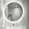Round Backlit LED Bathroom Mirror with Demister 800mm - Luna