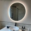 Round Backlit LED Bathroom Mirror with Demister 800mm - Luna