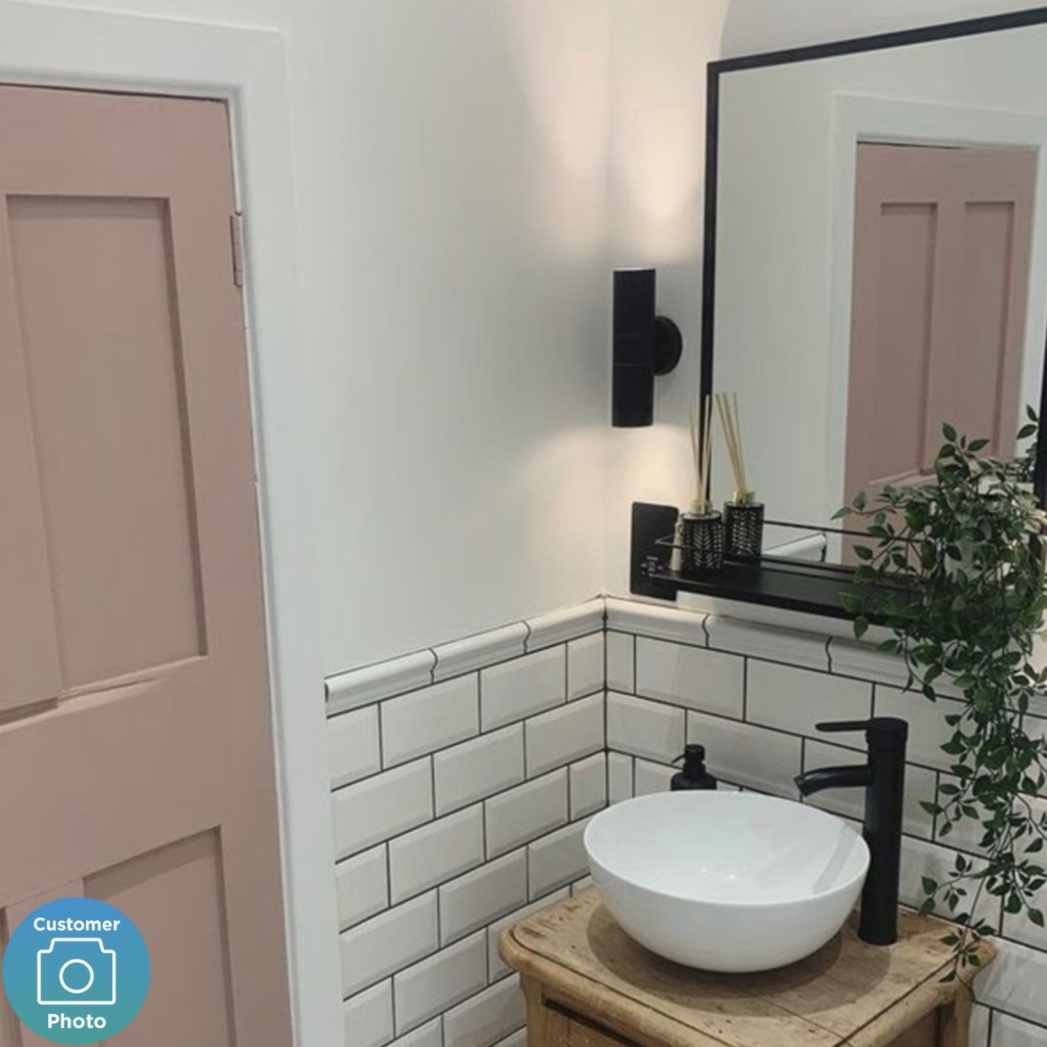 Black Bathroom Mirror With Shelf – Rispa