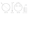 Round Black Bathroom Mirror 600mm - Alcor