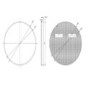 GRADE A2 - 600 x 600mm Black Frame Round Mirror - Alcor