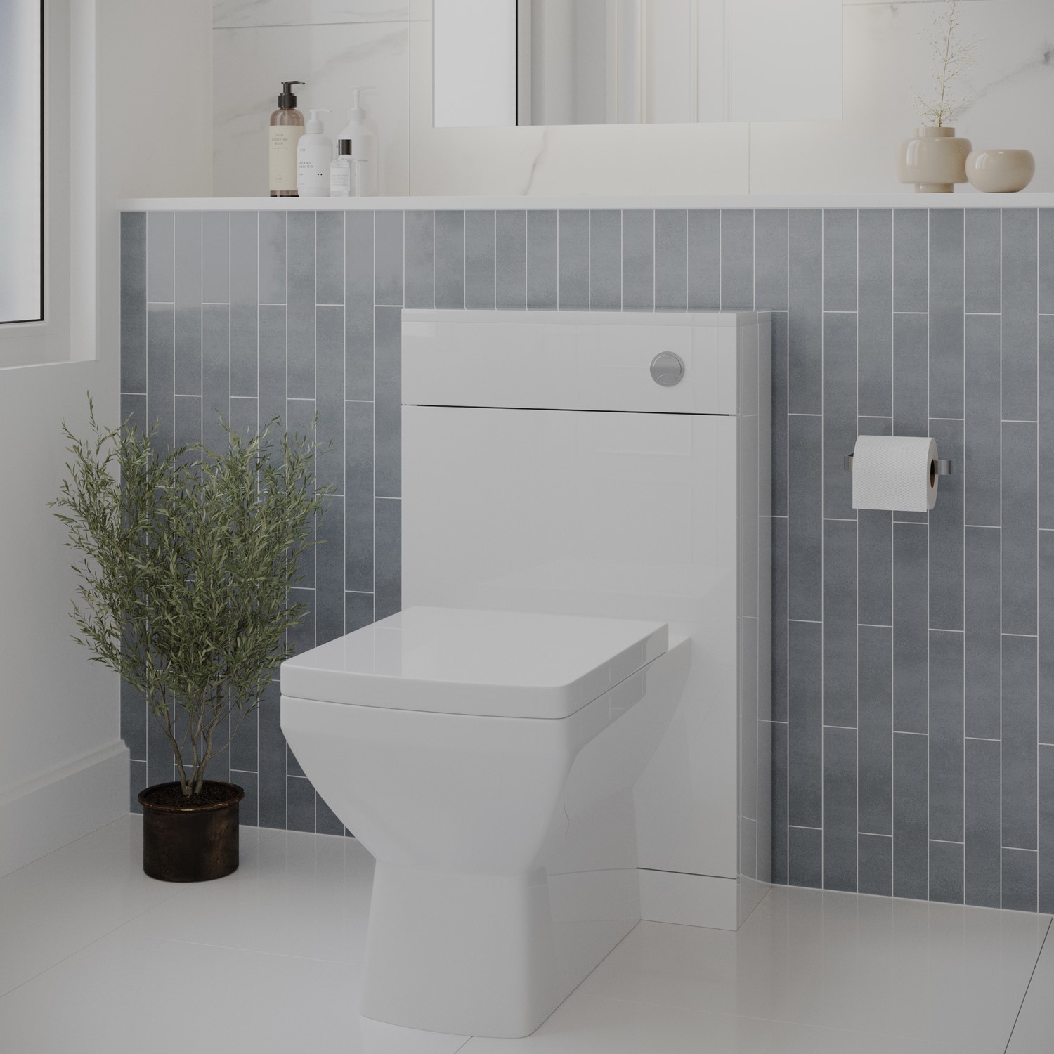 Ashford White 500Mm Back To Wall Toilet Unit Only