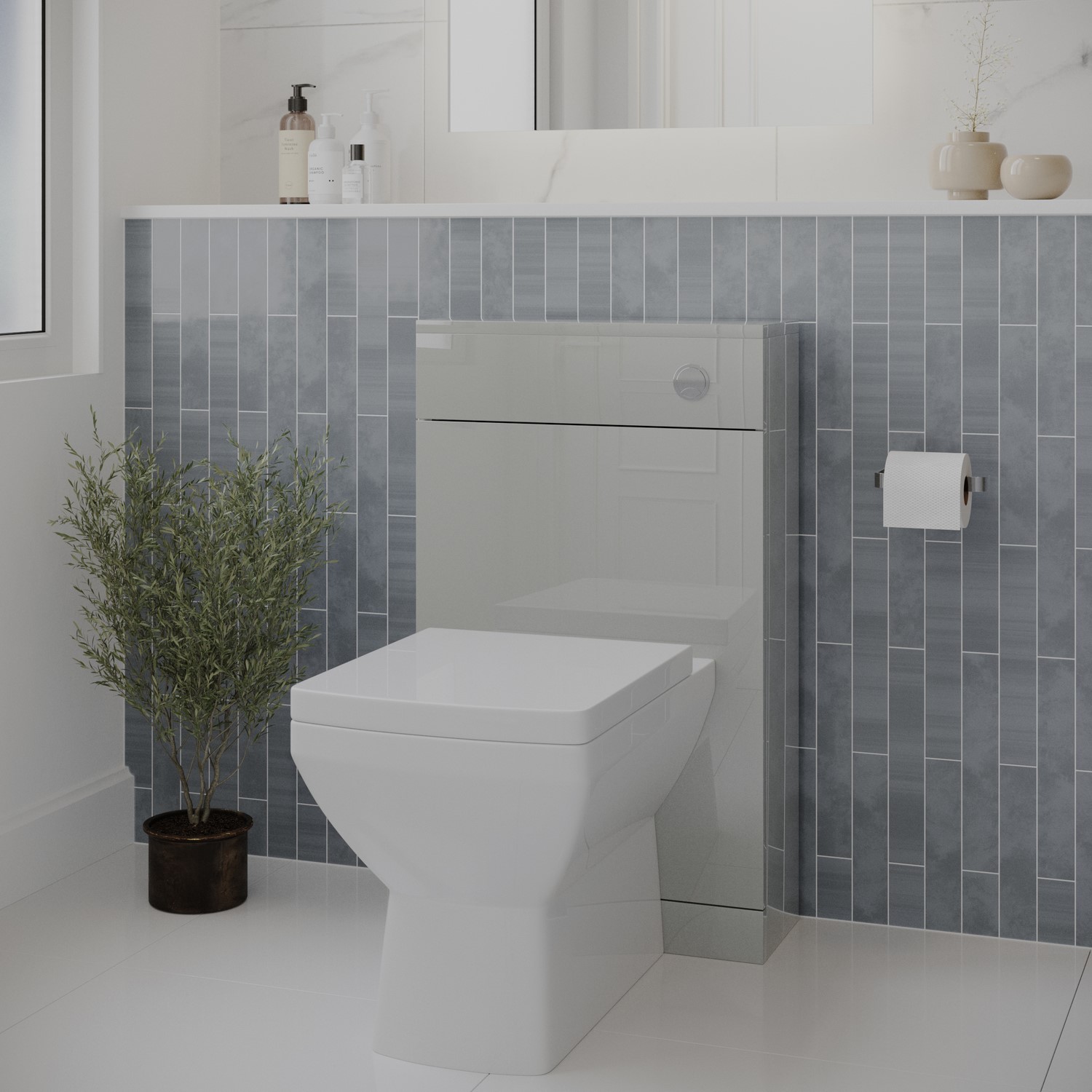 Ashford Grey 500Mm Back To Wall Toilet Unit Only