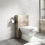 GRADE A1 - 500mm Wood Effect Back to Wall Toilet Unit Only - Ashford