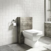 GRADE A3 - 500mm WC Toilet Unit - Grey Wood Effect - Ashford