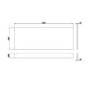 1500mm Wooden Grey Gloss Bath Front Panel - Ashford