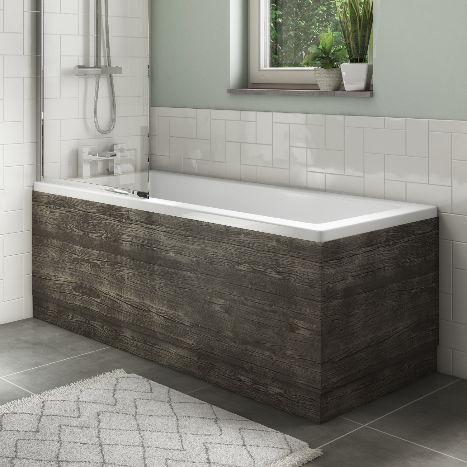 GRADE A1 1500mm Grey Wood Grain Bath Front Panel Ashford Better grade-a1-1500mm-grey-wood-grain-bath-front-panel-ashford-better