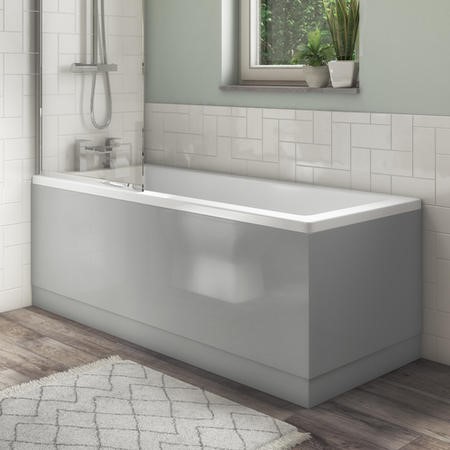 1700mm Grey Gloss Bath Front Panel - Ashford - Better Bathrooms
