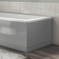GRADE A1 - 700mm Grey Gloss Bath End Panel - Ashford