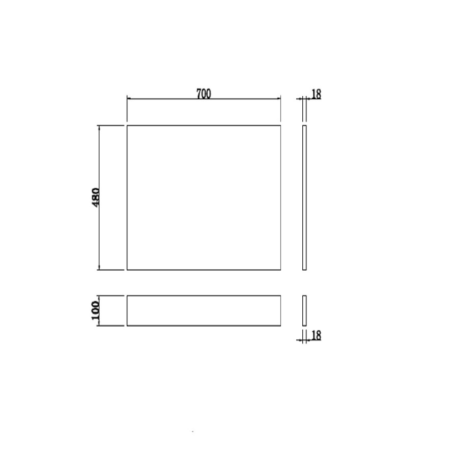 GRADE A1 - 700mm Grey Gloss Bath End Panel - Ashford