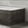 GRADE A1 - 700mm Grey Wood Grain Bath End Panel - Ashford